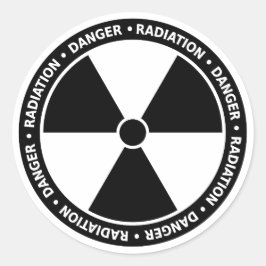 Zwart-wit stralingssymbool Sticker
