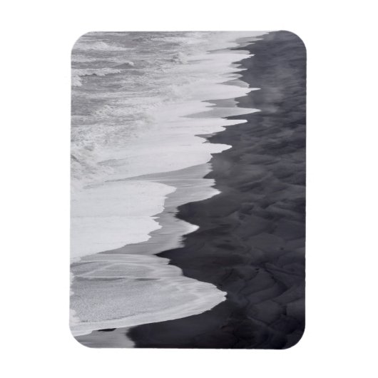 Zwart-wit strand landschap magneet (Verticaal)