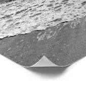 Zwart-wit strand Ocean Zee Foto 194 Poster (Hoek)