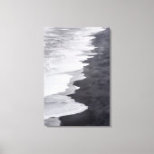 Zwart-wit strand schilderachtig canvas afdruk (Voorkant)