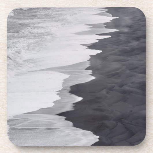 Zwart-wit strand schilderachtig drankjes onderzetter (Voorkant)