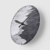 Zwart-wit strand schilderachtig ronde klok (Hoek)