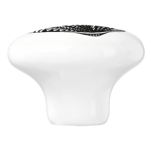 Zwart-wit Strand Shell Lade Knoppen (Zijkant)