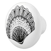 Zwart-wit Strand Shell Lade Knoppen (Rechts)