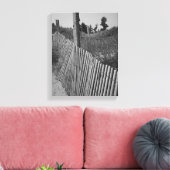Zwart-wit Strand Verpakt Canvas Afdruk (Insitu (Woonkamer))