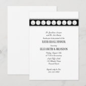 Zwart wit strand Zandband Dollar repetitie Dinner Kaart (Voorkant / Achterkant)