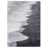 Zwart-wit strandgezicht klembord (Achterkant)