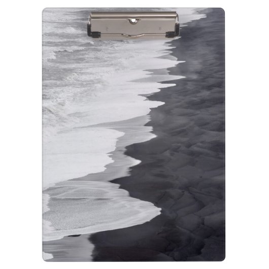 Zwart-wit strandgezicht klembord (Voorkant)