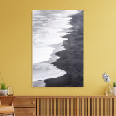 Zwart-wit strandlandschap canvas afdruk (Insitu (Woonkamer))