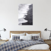 Zwart-wit strandlandschap canvas afdruk (Insitu (Slaapkamer))