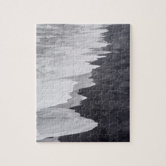 Zwart-wit strandlandschap legpuzzel (Verticaal)