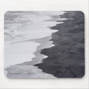 Zwart-wit strandlandschap muismat