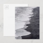 Zwart-wit strandtafereel briefkaart (Voorkant / Achterkant)