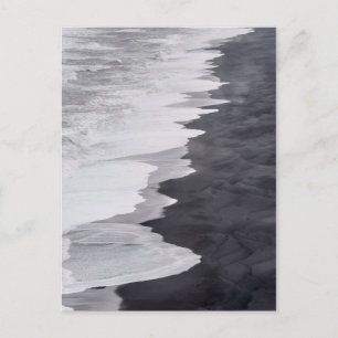 Zwart-wit strandtafereel briefkaart