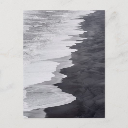 Zwart-wit strandtafereel briefkaart (Voorkant)