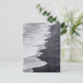 Zwart-wit strandtafereel briefkaart (Staand voorkant)
