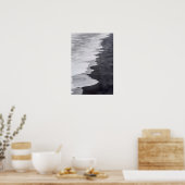 Zwart-wit strandtafereel poster (Keuken)