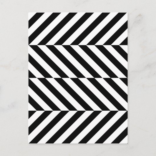 Zwart-wit streekpatroon briefkaart (Voorkant)