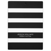 Zwart-wit streekpatroon klembord (Achterkant)
