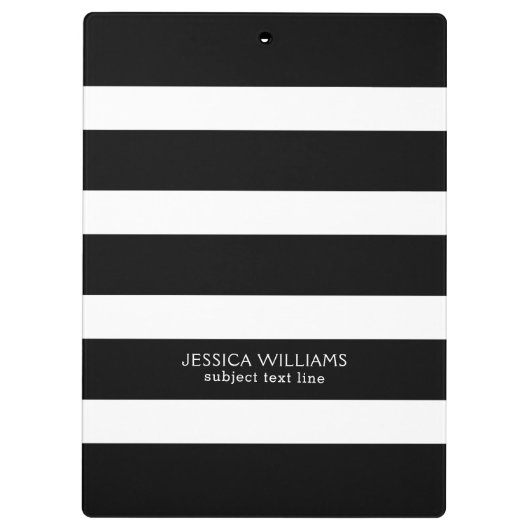 Zwart-wit streekpatroon klembord (Achterkant)