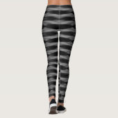 Zwart-wit streekpatroon leggings (Achterkant)