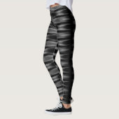 Zwart-wit streekpatroon leggings (Links)