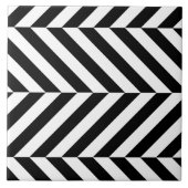 Zwart-wit streekpatroon tegeltje (Voorkant)