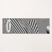 Zwart-wit Streep Abstract woord optioneel Yogamat (Voorkant (horizontaal))