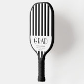 Zwart Wit Streep Afstuderen Gift Pickleball Paddle (Links)