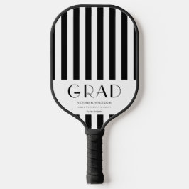 Zwart Wit Streep Afstuderen Gift Pickleball Paddle
