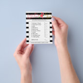 Zwart-wit streep - babymeisje - Prijs rechts Flyer (Hand)