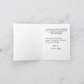 Zwart Wit Streep Dank je voor AA Bedankkaart (Binnen)