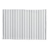 Zwart Wit Streep Geel Sinaasappel Lelie Kussensloop (Achterkant-Links)