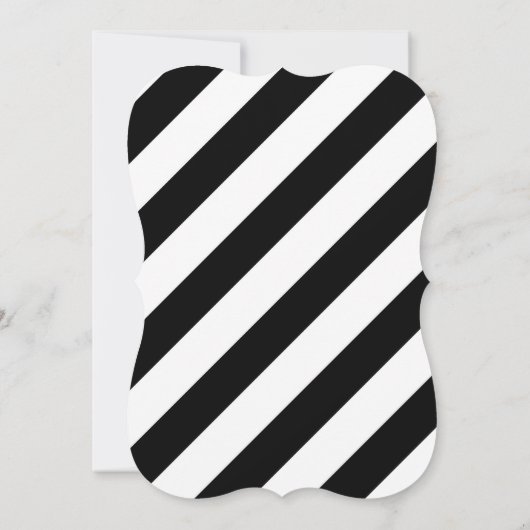 Zwart-wit streep goud glitter eerste verjaardag kaart (Achterkant)