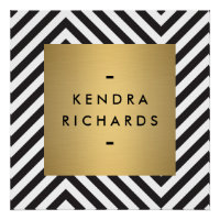 Zwart Wit Streep Goud Minimalistische Moderne Logo