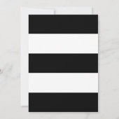 Zwart Wit Streep Goud Verjaardag Kaart (Achterkant)
