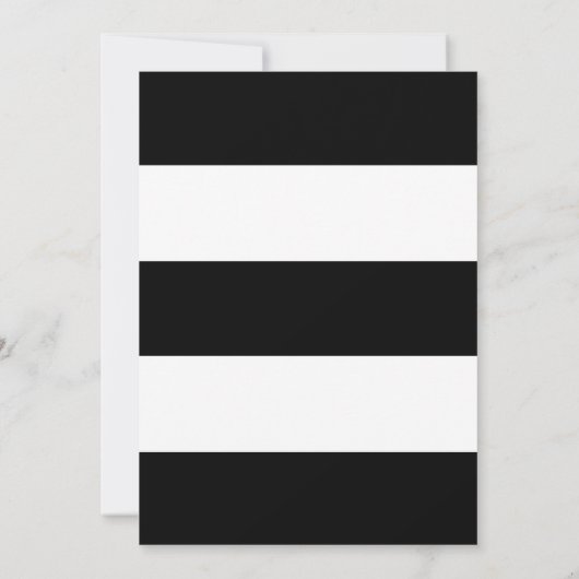 Zwart Wit Streep Goud Verjaardag Kaart (Achterkant)