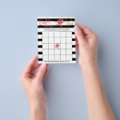 Zwart & Wit Streep - Meisje - Bingo Flyer (Hand)
