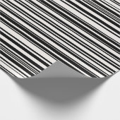 Zwart-wit streepjes barcode inpakpapier (Hoek)