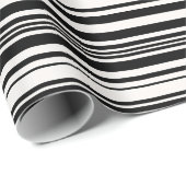 Zwart-wit streepjes barcode inpakpapier (Rol Hoek)