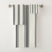 Zwart-wit streepjespatroon Elegant, Modern Bad Handdoek (Insitu)