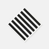 Zwart & Wit Strepen Gestreepte Feestje Servet (Hoek)