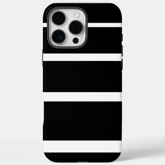 Zwart-wit strepen iPhone Case (Achterkant)