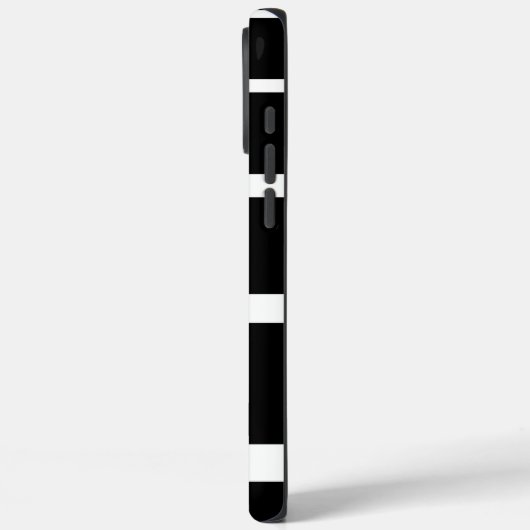 Zwart-wit strepen iPhone Case (Achterkant / Links)