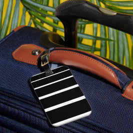 Zwart-wit strepen iPhone Case Bagagelabel