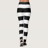 Zwart-wit strepen leggings (Achterkant)