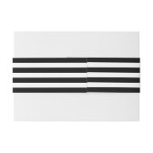 Zwart & Wit Strepen met Goud Lijst Label Custom Uitnodigingen Wikkel (Achterkant Voorbeeld)