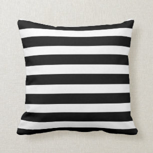 Zwart & Wit Strepen Modern Chic Kussen