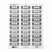 Zwart Wit Strepen Modern Chique Etiket (Full Sheet)