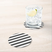Zwart/wit strepen onderzetter set (Insitu)